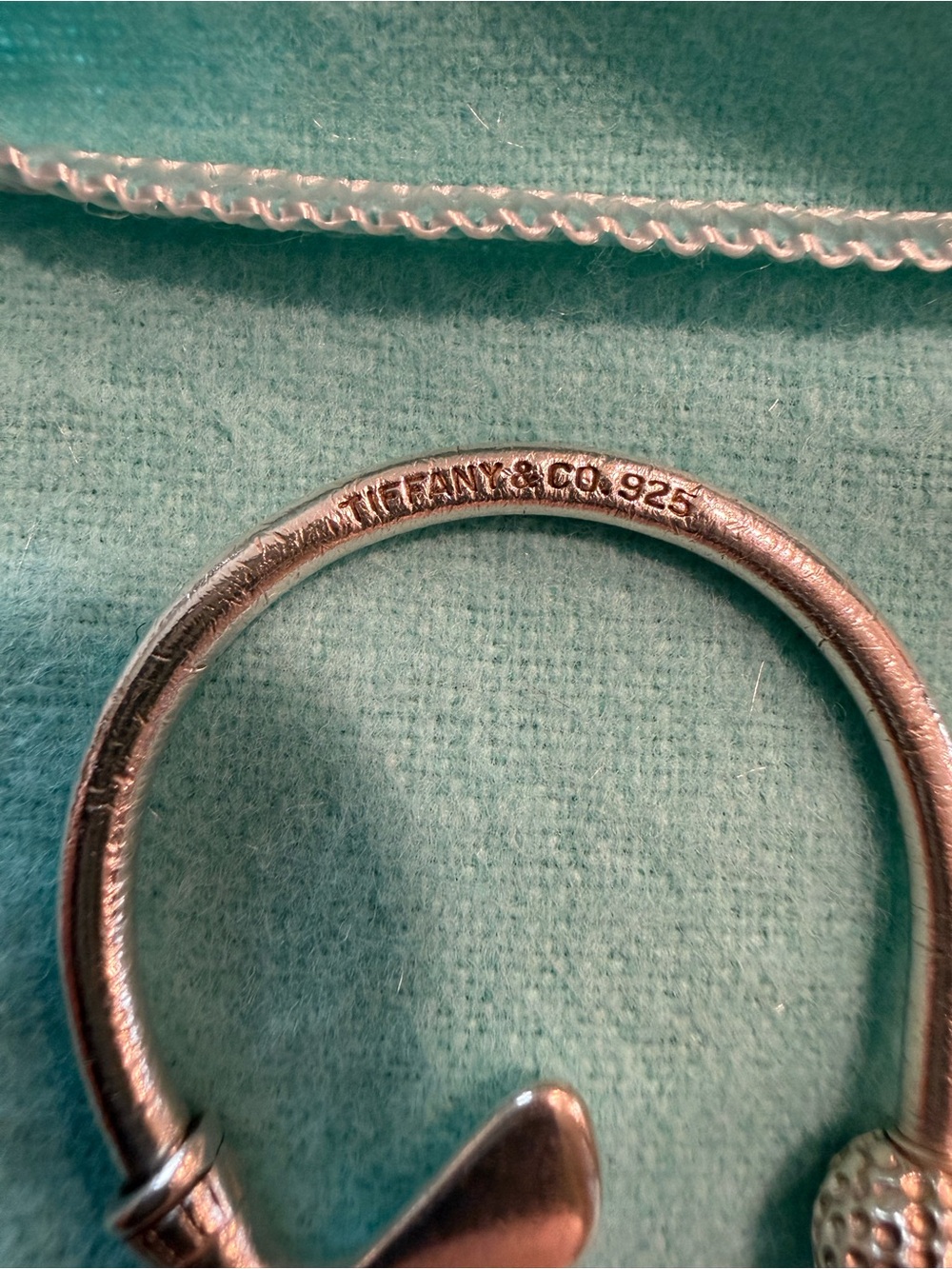 Tiffany & Co. Sterling Silver Golf Key Ring Keychain - Picture 3 of 4